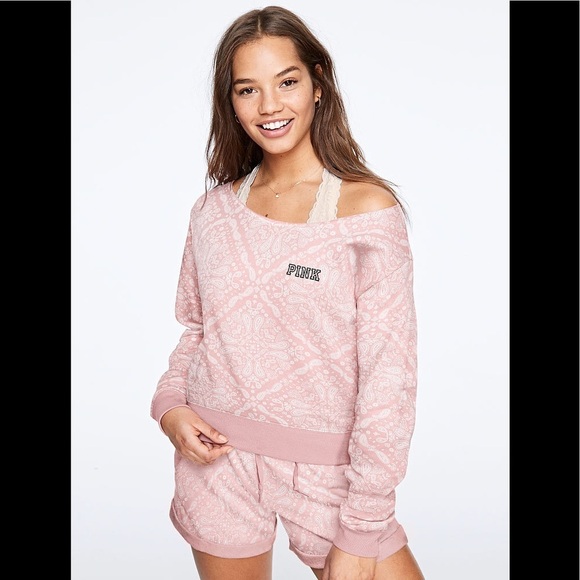 PINK LIMITED EDITION EVERYDAY LOUNGE OPEN NECK NEW - Picture 1 of 9